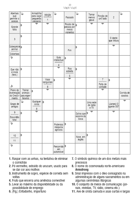 so palavras cruzadas 7